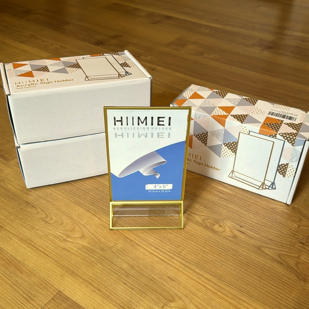 Acrylic Sign Holder 4x6 Set of 14 NEW